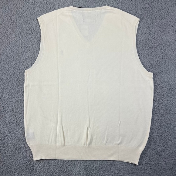 Polo Ralph Lauren Sweater Vest Men's XL Cream Pima Cotton V-Neck Pony Logo NWT - Picture 2 of 10